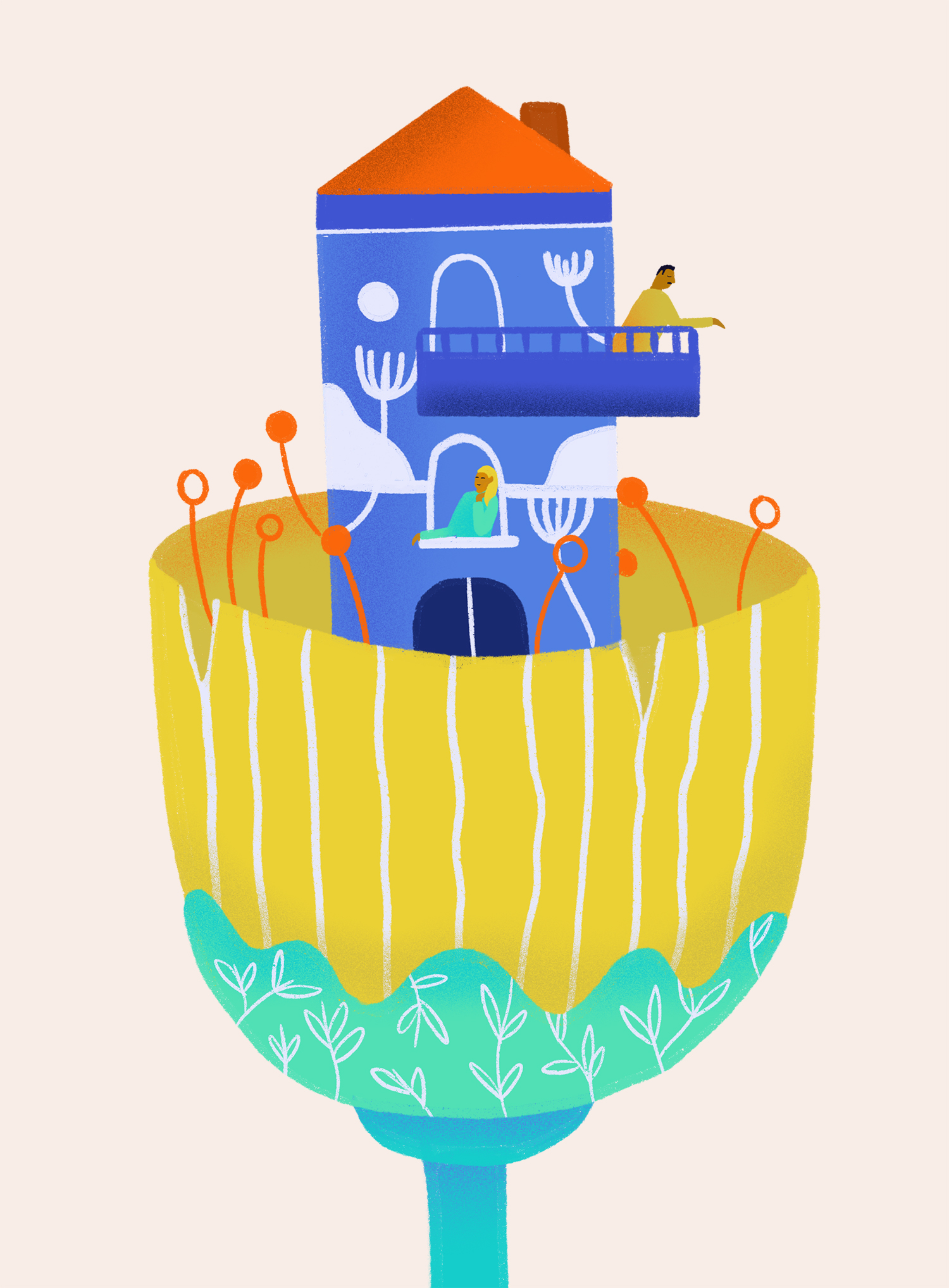 Ana Gaman Tiny House illustration Tulip Tower